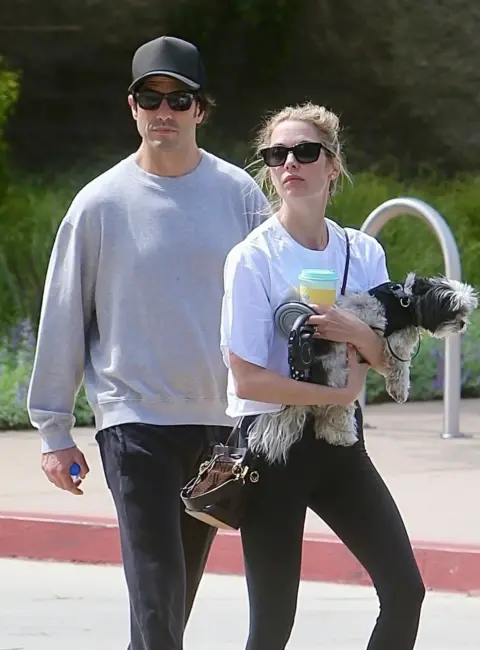Ashley Benson and Brandon Davis with their Furry Friend Spotted Working out in Beverly Hills 05-14-25