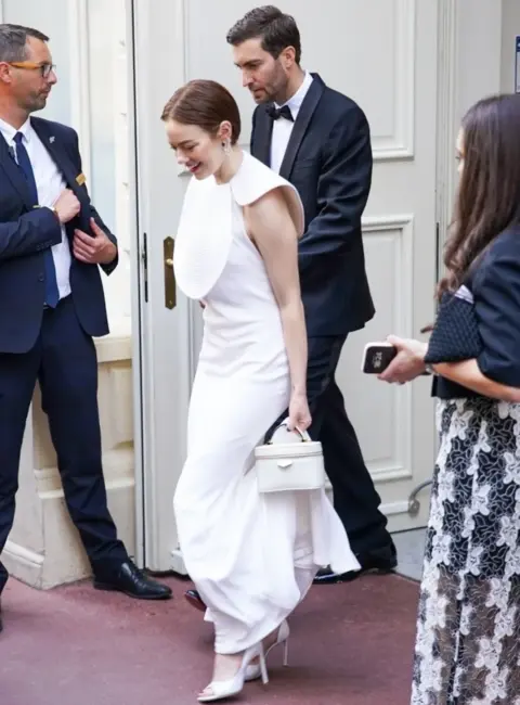 Emma Stone and Dave McCary Make a Stylish Entrance at Cannes Red Carpet Event 05-16-25