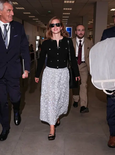 Emma Watson Arrives in Style at Nice Airport in France 05-20-25