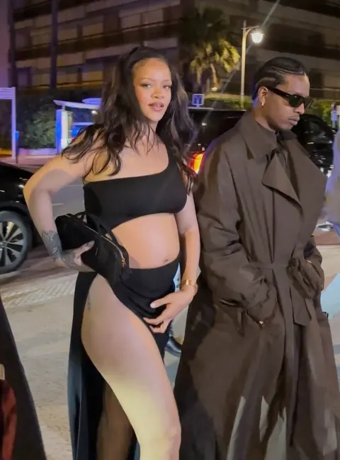 Glamorous Rihanna Stuns in Skin-Baring Outfit Post Romantic Dinner with A$AP Rocky in Palm Beach, Cannes 05-20-25