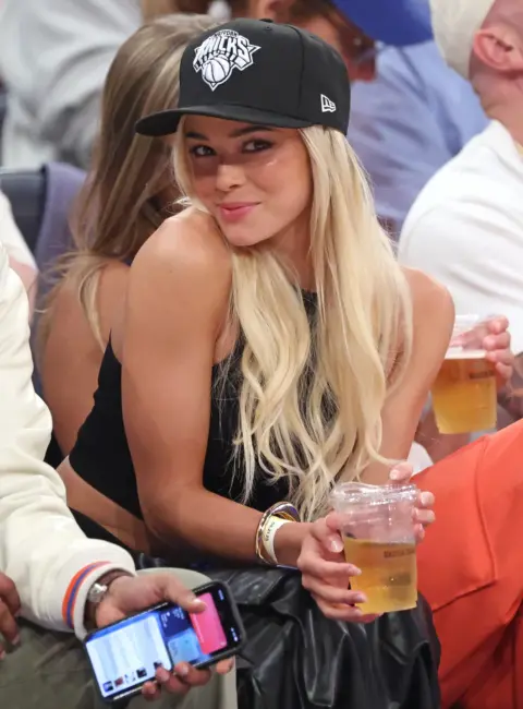 Olivia Dunne Watches Eastern Conference Finals Game 1 at Madison Square Garden in New York City 05-21-25