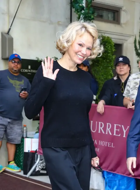 Pamela Anderson Radiates Glamour in New York City 05-19-25