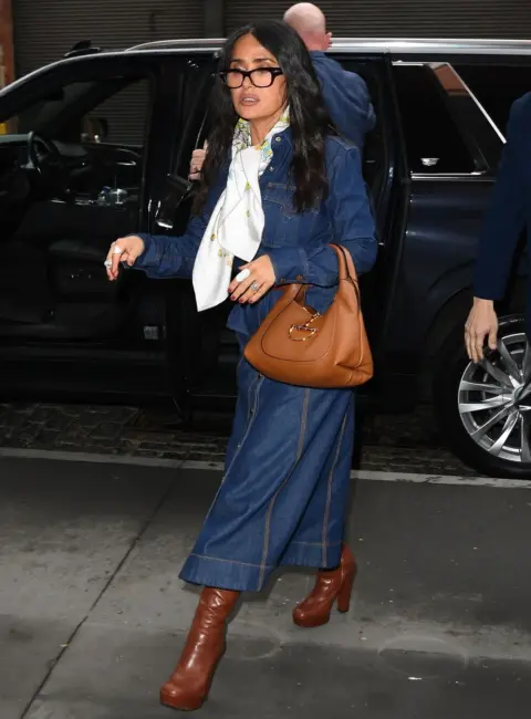 Salma Hayek Spotted Rocking the Streets of New York City 05-13-25