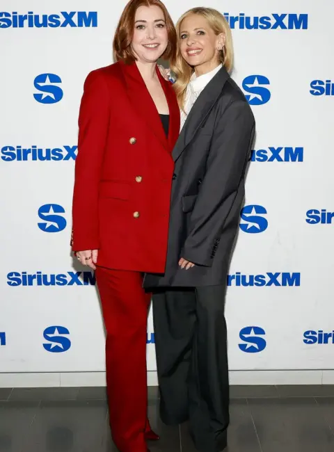 Sarah Michelle Gellar and Alyson Hannigan at SiriusXM in New York 05-09-25