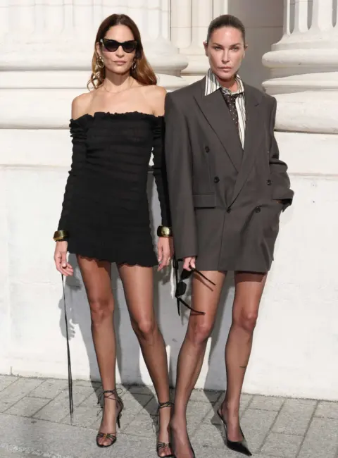 Frankie Rayder & Erin Wasson – Saint Laurent Menswear SpringSummer 2026 Show in Paris  06-24-25