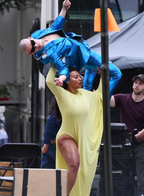 Paloma Elsesser is Spotted During a Photoshoot in New York City 06-24-25