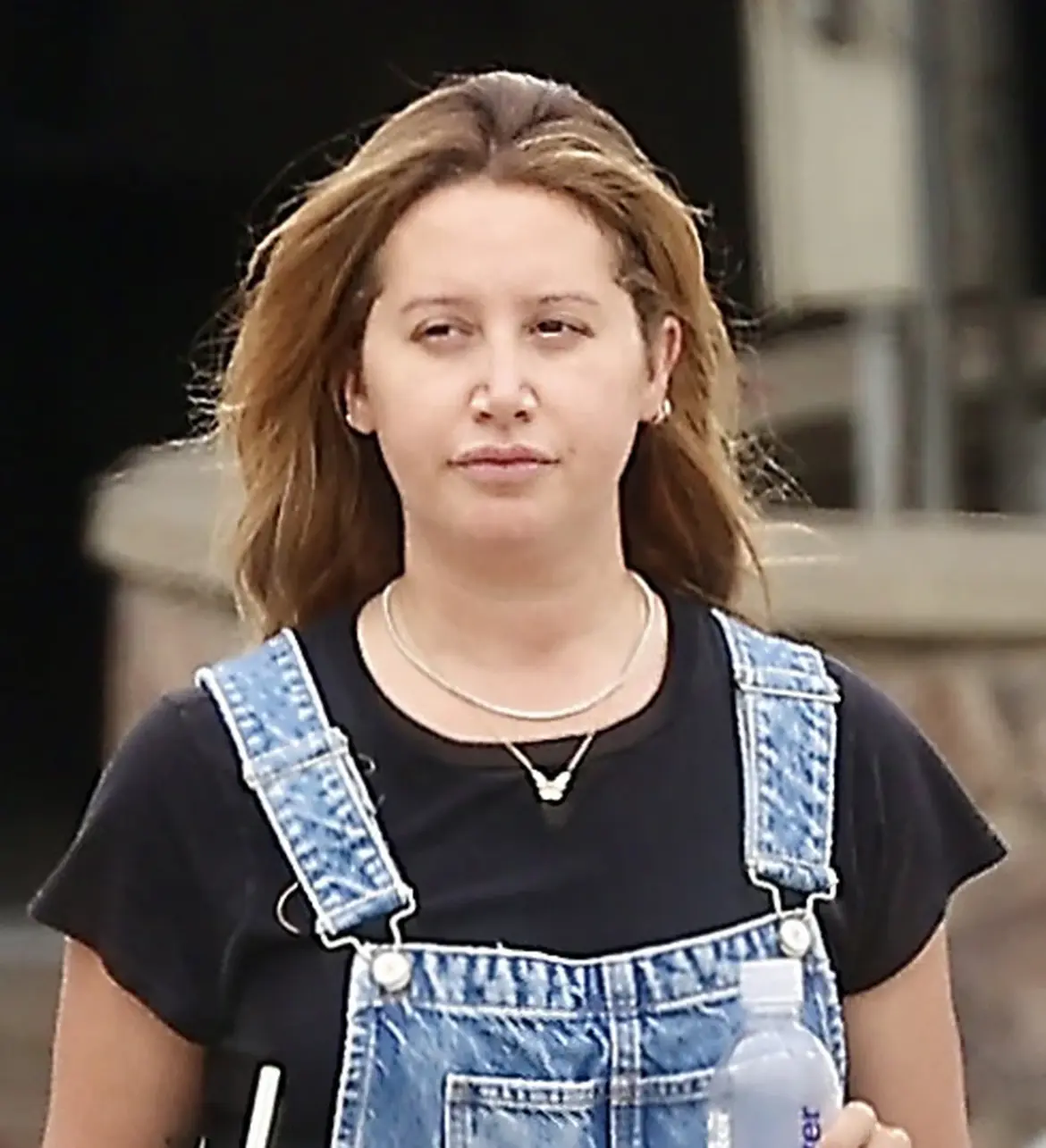Ashley Tisdale Flaunts Plump Lips and Overalls in Malibu 07-21-25