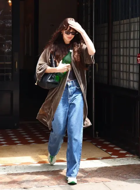 Dakota Johnson Spotted Leaving Her Tribeca Hotel 07-11-25