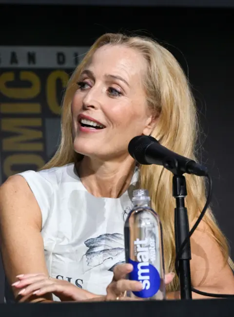 Gillian Anderson – Tron Ares Panel in Hall H at San Diego Comic Con in San Diego, California 07-25-25