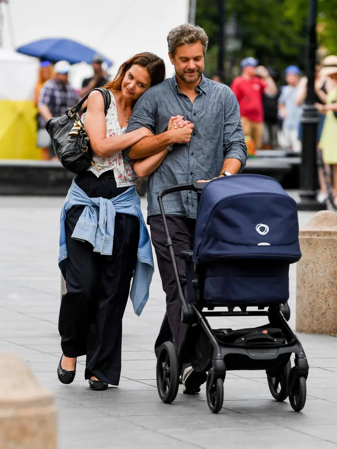 Katie Holmes and Joshua Jackson Spotted Looking Loved Up on Set of ‘Happy Hours’ in NYC  07-25-25