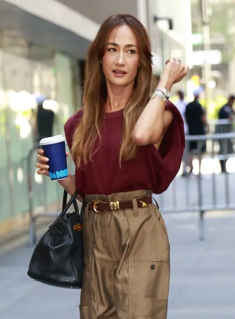 Maggie Q Spotted Exiting the Today Show 07-08-25