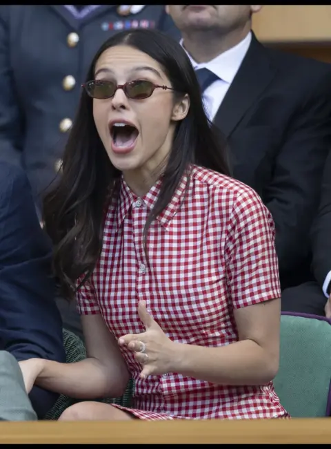 Olivia Rodrigo Attends Day Three of the Wimbledon Tennis Championships in London 07-02-2025