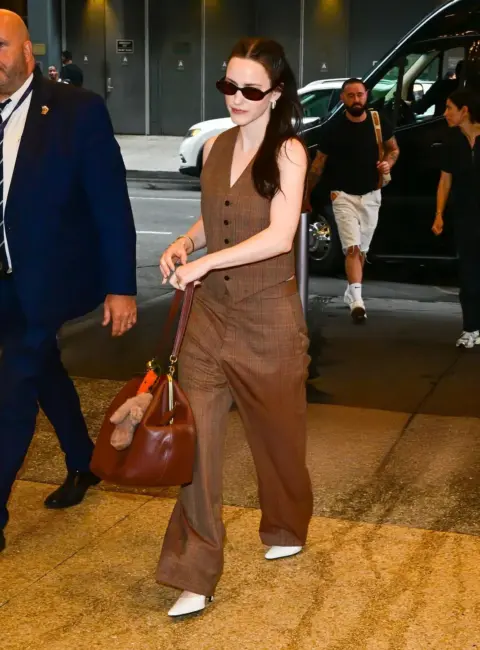 Rachel Brosnahan is Seen Outside ‘ABC Studio’ in New York City 07-10-25