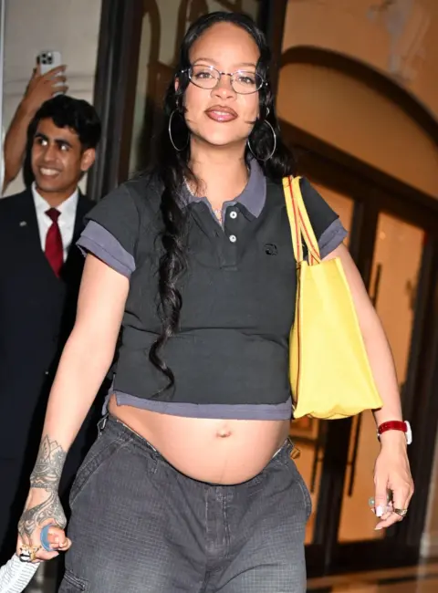 Rihanna and Son Riot at the Royal Monceau Hotel in Paris 07-01-25