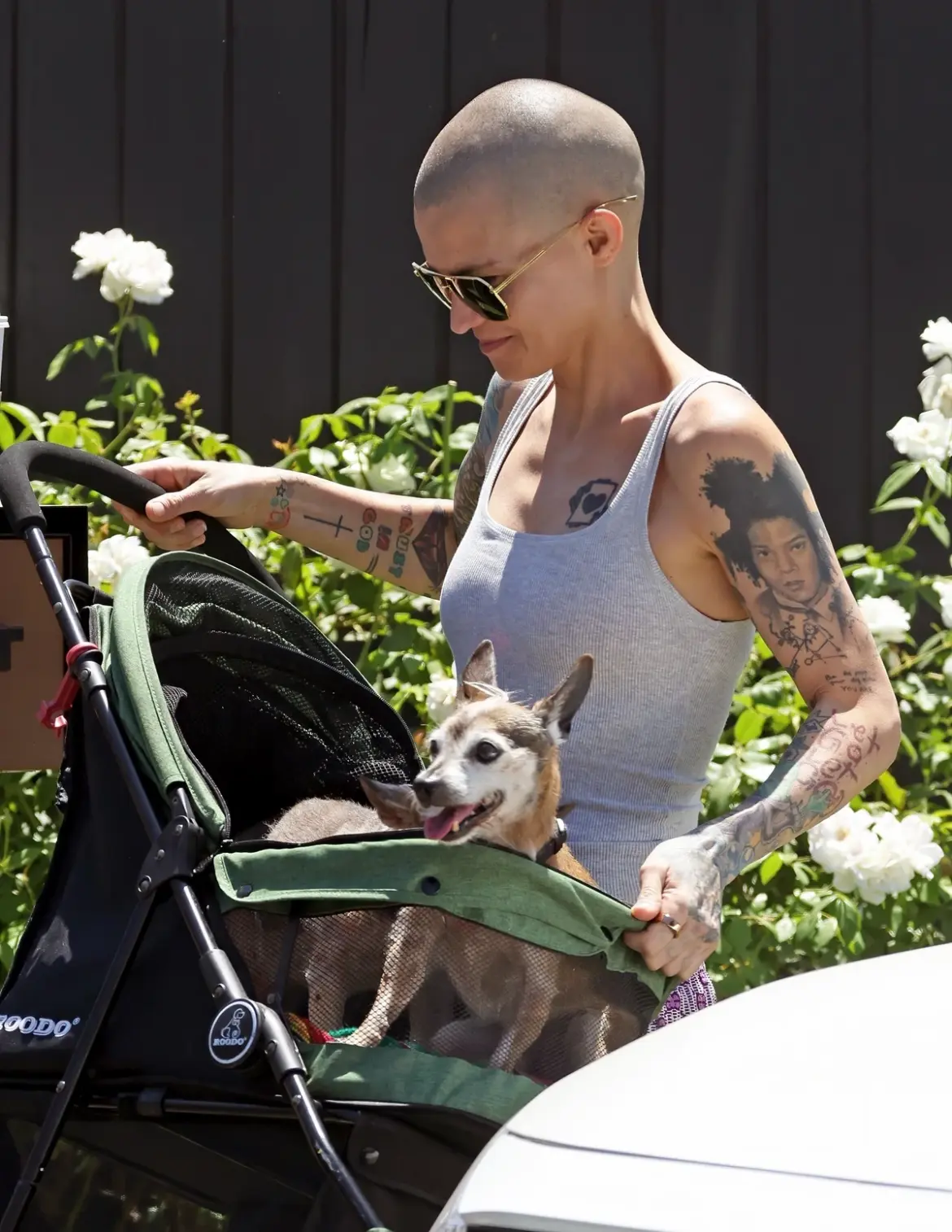 Ruby Rose Debuts Fully Shaved Head Transformation in Rare Los Angeles Appearance 07-25-25