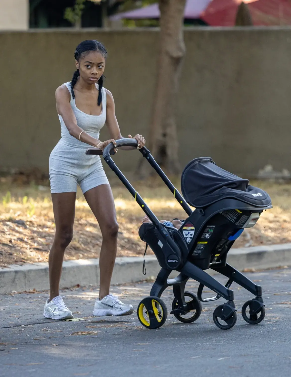 Skai Jackson’s First Public Appearance with Her Adorable Baby in Kenton County 07-17-25