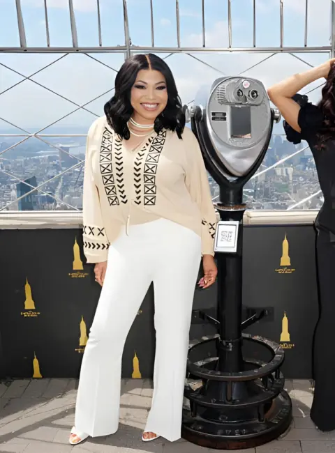 Tisha Campbell and Melissa DeSousa Visit the Empire State Building to Celebrate Premiere of New ALLBLK Film, Operation Aunties at The Empire State Building in New York City 07-09-25
