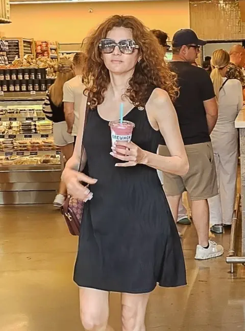 Blanca Blanco Spotted Ordering Hailey Bieber Smoothie at Erewhon Market in Los Angeles 08-11-2025