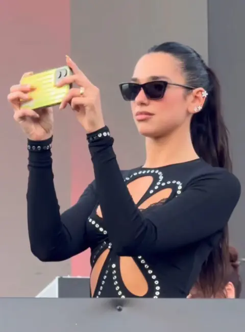 Dua Lipa Seen at the Sunny Hill Festival in Pristina, Kosovo 08-02-2025