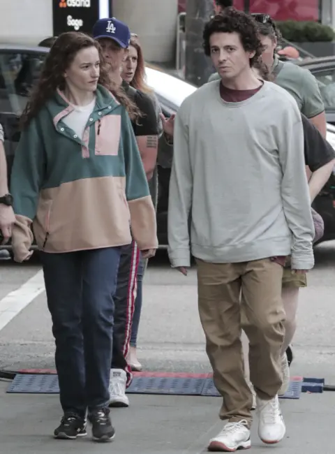 Julia Garner and Anthony Boyle in the Netflix adaptation of ‘The Altruists’ 08-13-2025