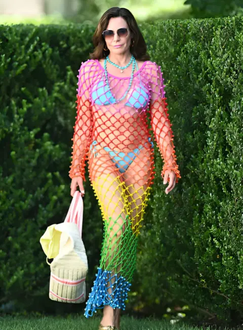 Luann de Lesseps is Seen Leaving the Water in Sag Harbor, New York 08-02-2025