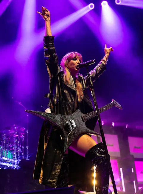 Lzzy Hale (of Halestorm) -Performs at PNC Music Pavilion in Charlotte, North Carolina 08-06-2025
