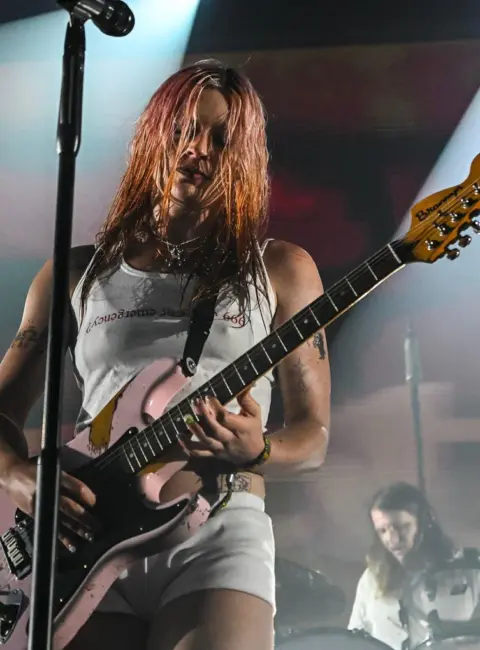 Rhian Teasdale (of Wet Leg) – Performs Onstage During Boardmasters Festival at Watergate Bay in Newquay, England 08-10-2025