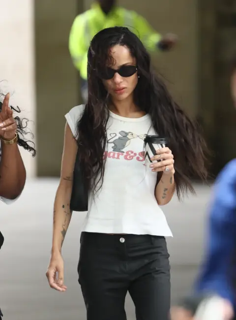 Zoe Kravitz Stuns in Low-Key Style at BBC Studios LA 08-20-2025