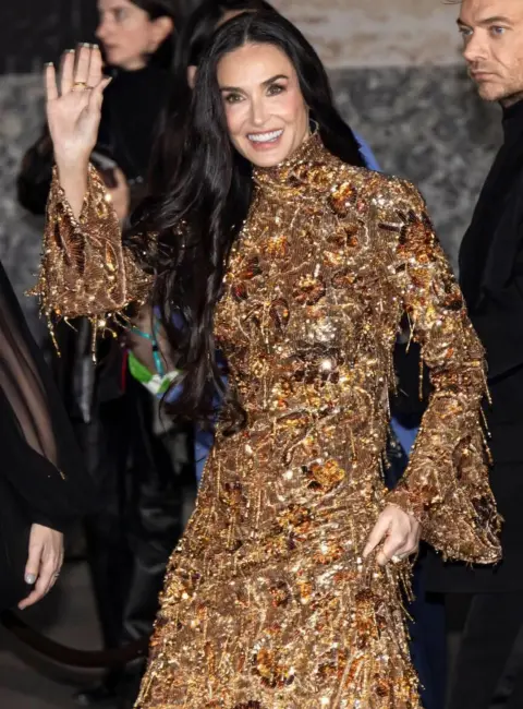 Demi Moore – Arrives to Palazzo Mezzanotte to Attending the Premiere Screening of Short-Movie ‘Tiger’ in Milan, Italy 09-23-2025