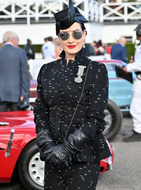Dita Von Teese – Day 2 of the Goodwood Revival at the Goodwood Motor Circuit in Chichester, West Sussex 09-12-2025