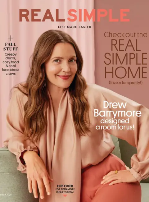 Drew Barrymore – Real Simple October 2025
