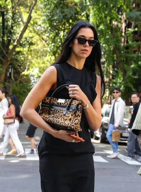 Dua Lipa Spotted Dining with Father Dukagjin Lipa at Sant Ambroeus in New York 09-21-2025