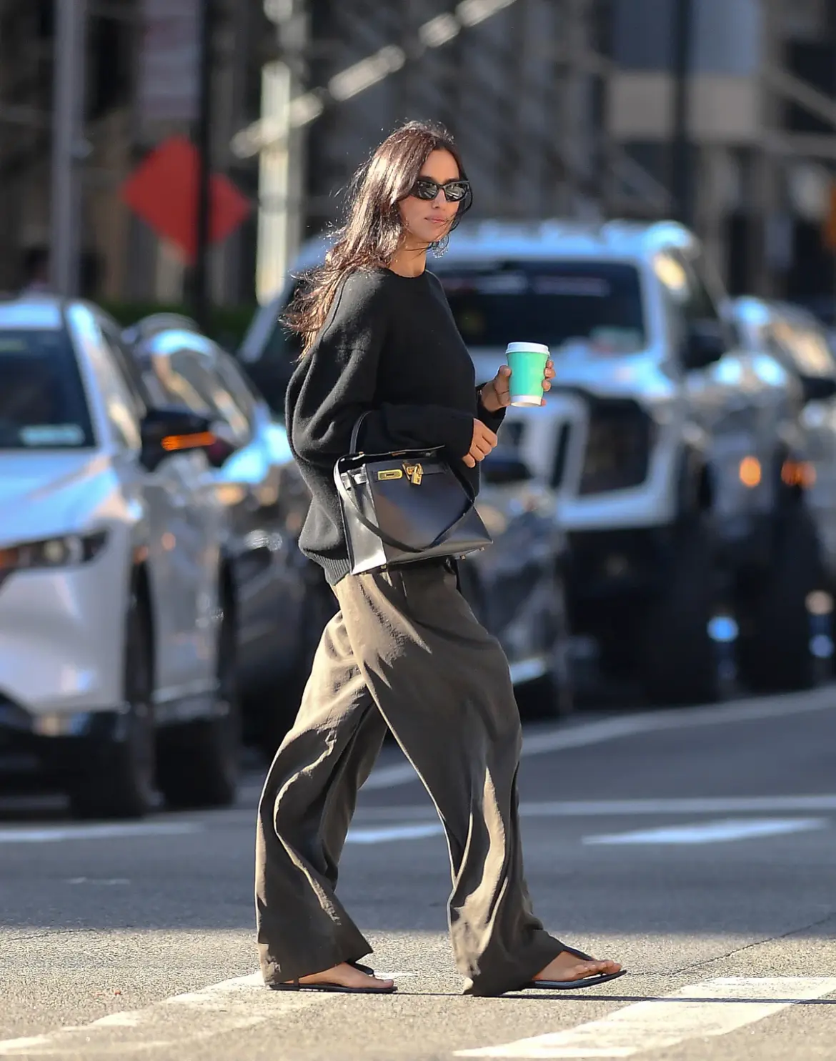 Irina Shayk Brightens Up the Streets of New York City with a Casual Coffee Run Appearance 09-04-2025