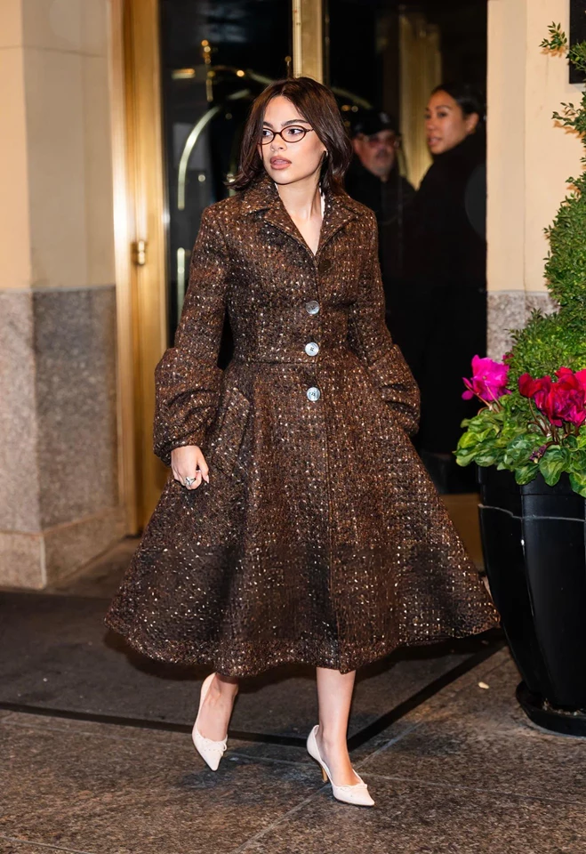 Ariana Greenblatt is Seen in Midtown in New York City 10-30-2025