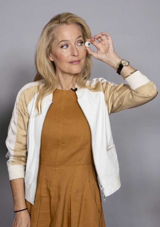 Gillian Anderson at Madame Tussauds London with World-First Figure, London UK 10-16-2025