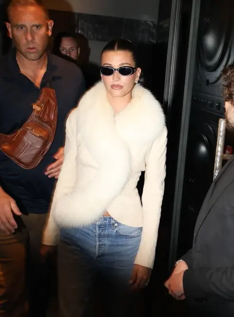 Hailey Bieber Exits the Costes party During Fashion Week in Paris 09-30-2025