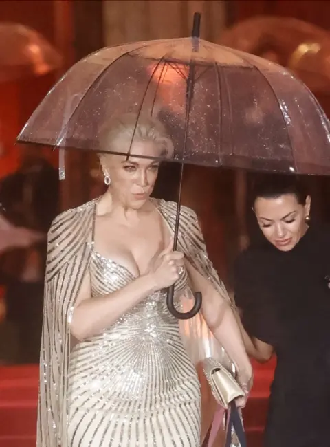 Hannah Waddingham Departs The Clooney Foundation for Justice’s The Albies Event at the Natural History Museum in London 10-03-2025