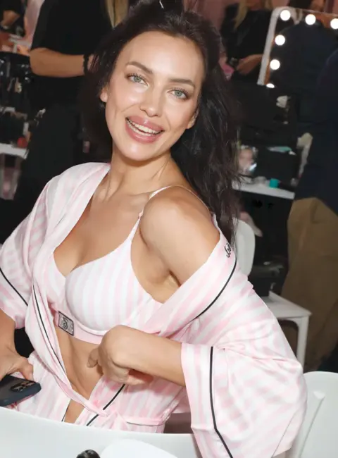 Irina Shayk – Backstage Before the Victoria’s Secret Fashion Show at Steiner Studios in New York City 10-15-2025