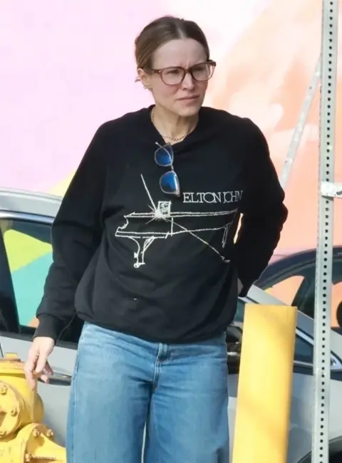 Kristen Bell Spotted Wearing Elton John Shirt During Solo Outing in LA 10-27-2025