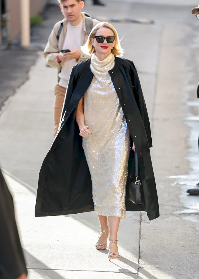 Naomi Watts is Seen Arriving at ‘Jimmy Kimmel Live!’ in Hollywood, California 10-14-2025
