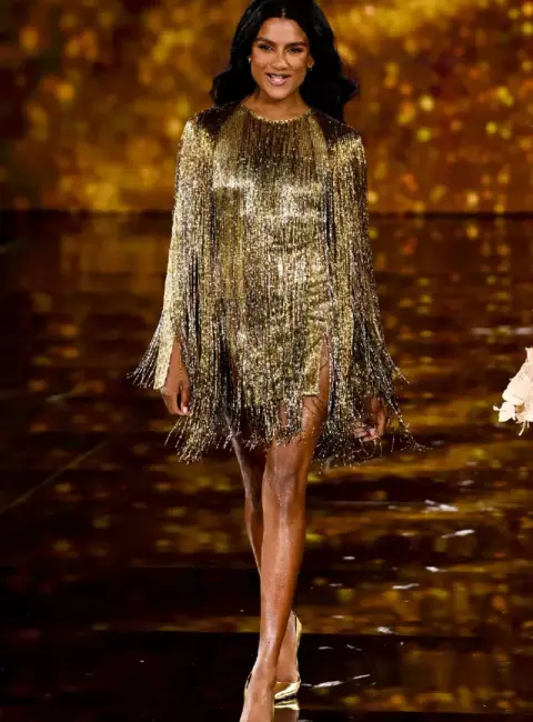 Simone Ashley – L’Oreal Paris Le Defile Runway Show in Paris 09-29-2015