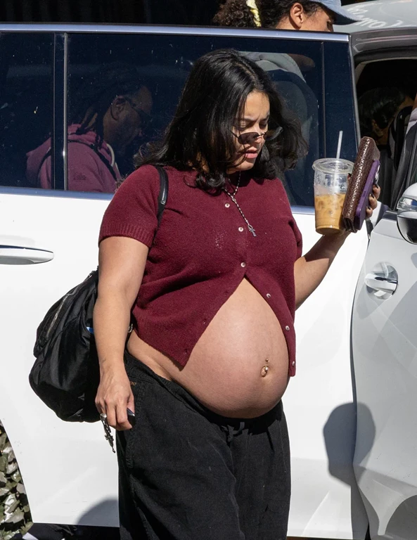 Vanessa Hudgens Glows as She Steps Out for a Family Breakfast While Very Pregnant in Los Angeles 10-28-2025