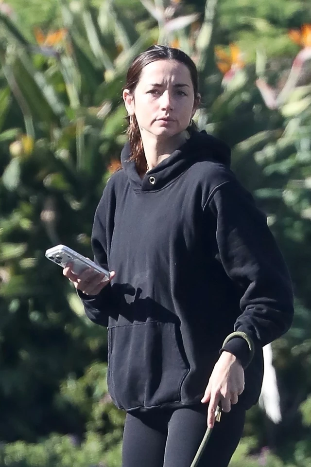 Ana de Armas Takes Her Furry Friend Wellington for a Stroll in Sunny Los Angeles 11-24-2025