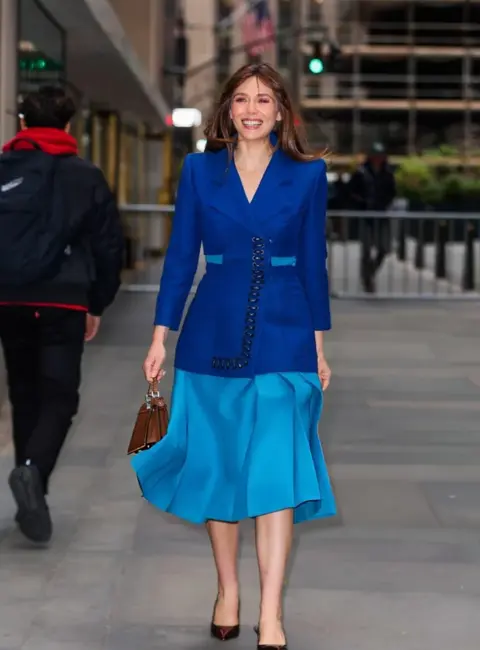 Elizabeth Olsen is Seen Leaving the Today Show in New York City 11-12-2025