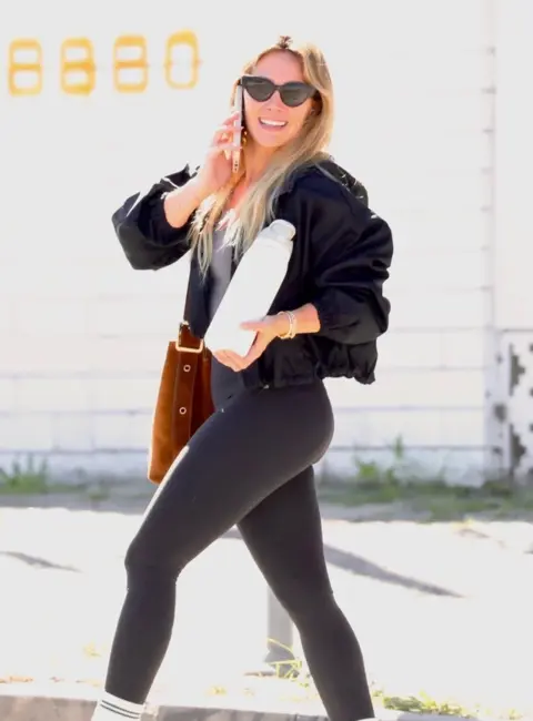 Hilary Duff Seen Departing Bunda Gym After a Workout in Los Angeles 10-29-2025