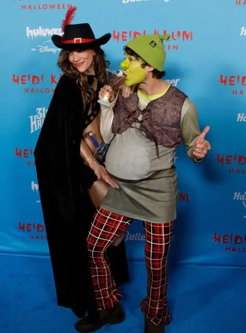 Mia Swier and Darren Criss – 2025 Heidi Klum Halloween Party at Hard Rock Hotel in New York City 10-31-2025