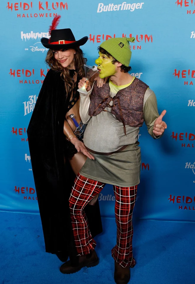 Mia Swier and Darren Criss – 2025 Heidi Klum Halloween Party at Hard Rock Hotel in New York City 10-31-2025