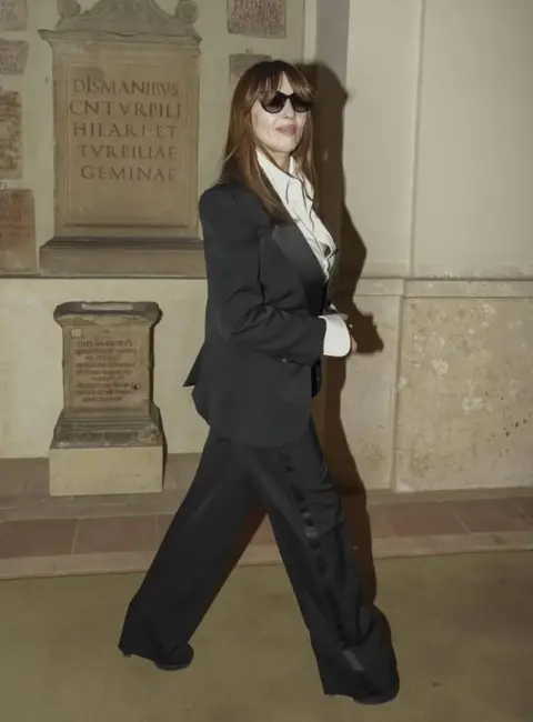 Monica Bellucci Leaves after Pope Leo XIV Hosted an Audience with Cinema and Television Representatives, Vatican City 11-15-2025