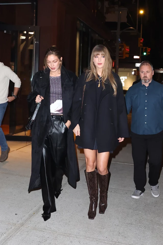Taylor Swift and Gigi Hadid Spotted Leaving Zero Bond in New York City 11-03-2025