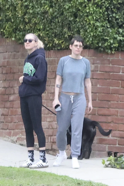 Kristen Stewart and Wife Dylan Meyer Enjoying a Stroll with Their Dog in Los Feliz 12-30-2025